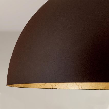 Luster na sajli ELIANO 1xE27/60W/230V pr. 50 cm braon/zlatna