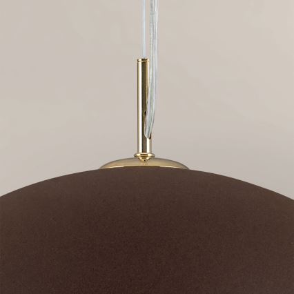 Luster na sajli ELIANO 1xE27/60W/230V pr. 50 cm braon/zlatna