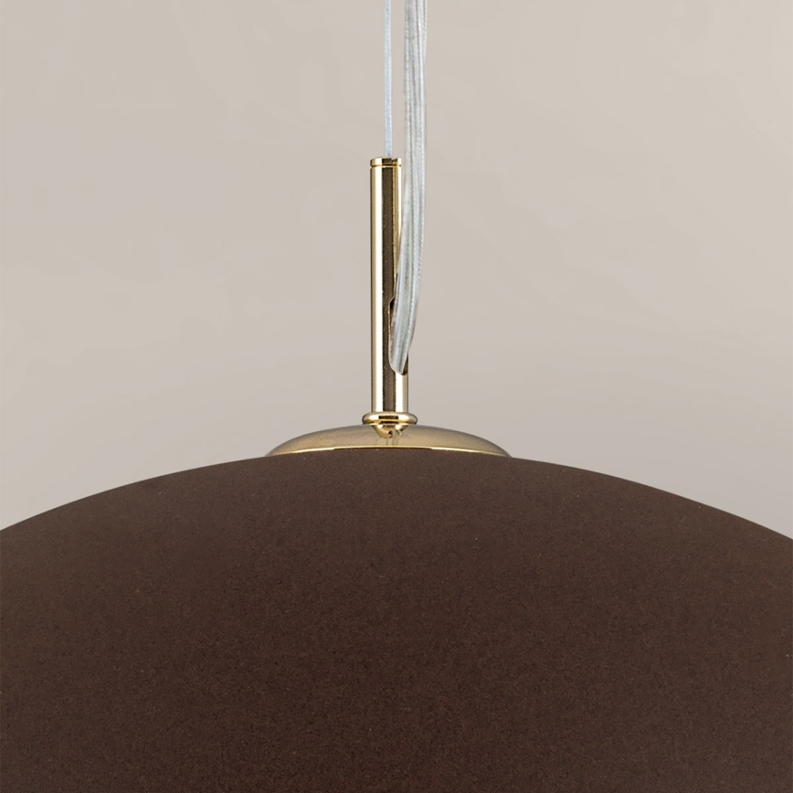 Luster na sajli ELIANO 1xE27/60W/230V pr. 50 cm braon/zlatna