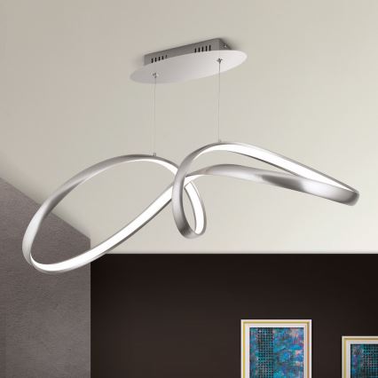 LED Prigušivi luster na sajli CIRCUS LED/36W/230V srebrno