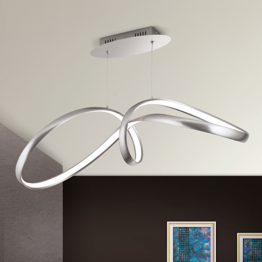 LED Prigušivi luster na sajli CIRCUS LED/36W/230V srebrno