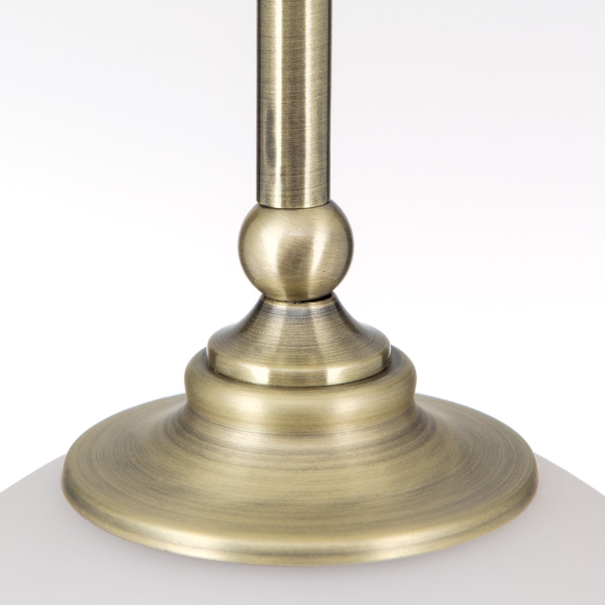 Luster na sajli OLD LAMP 1xE27/40W/230V bela/mesing