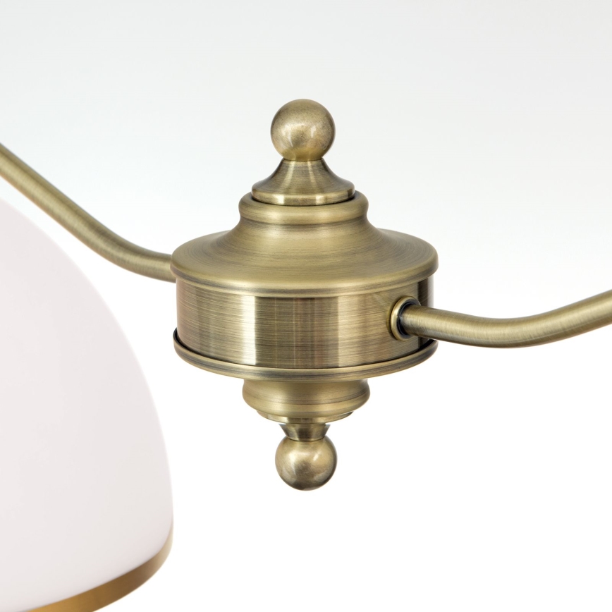 Luster na lancu OLD LAMP 2xE27/40W/230V bela/mesing