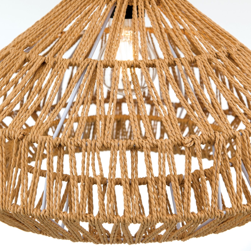 Luster na sajli BASKET 1xE27/40W/230V pr. 40 cm konoplja