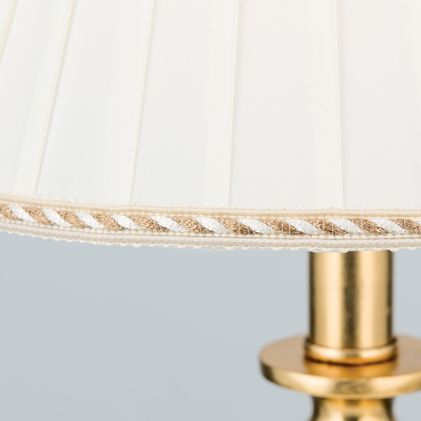 Stona lampa FONSA 1xE27/60W/230V 61 cm bela/zlatna