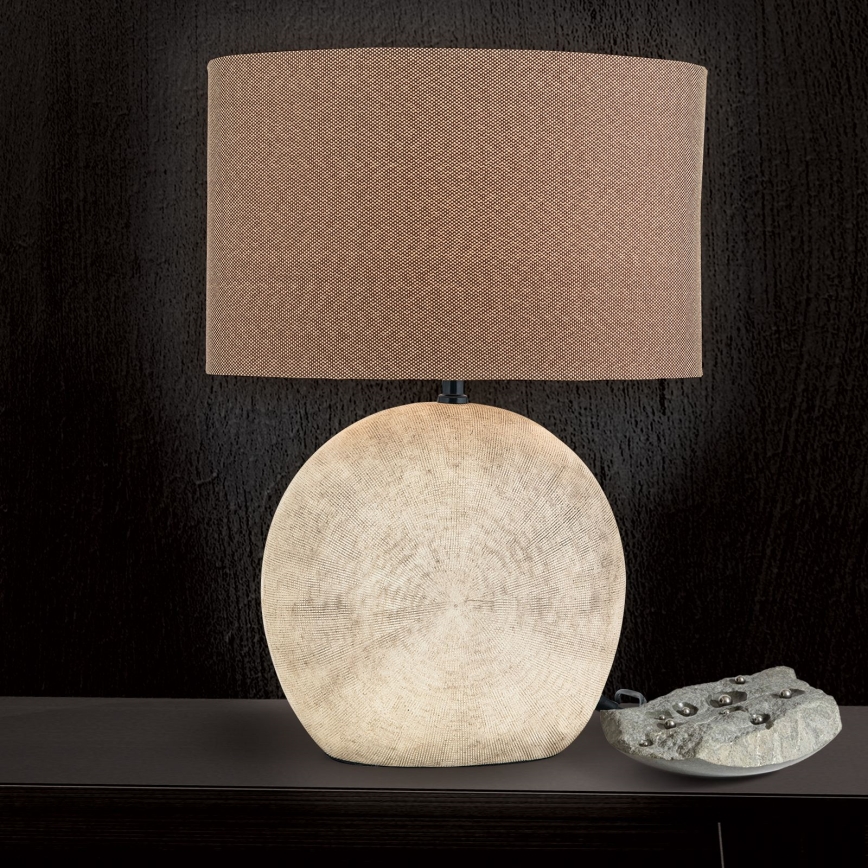 Stona lampa ETHNO 1xE27/60W/230V keramika braon/bež