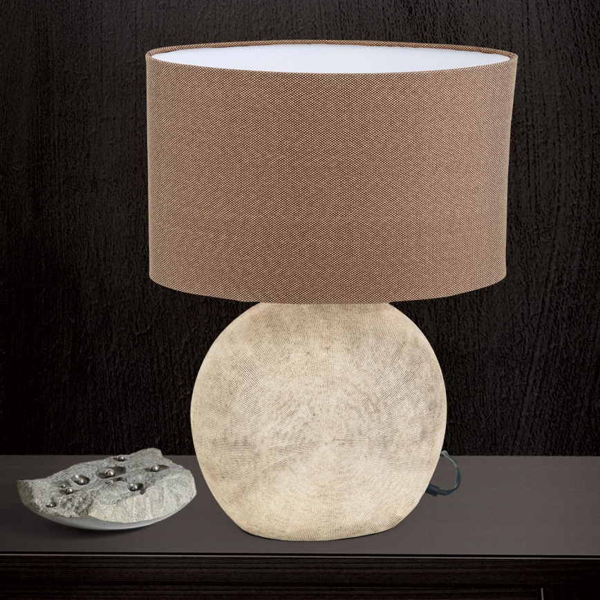 Stona lampa ETHNO 1xE27/60W/230V keramika braon/bež