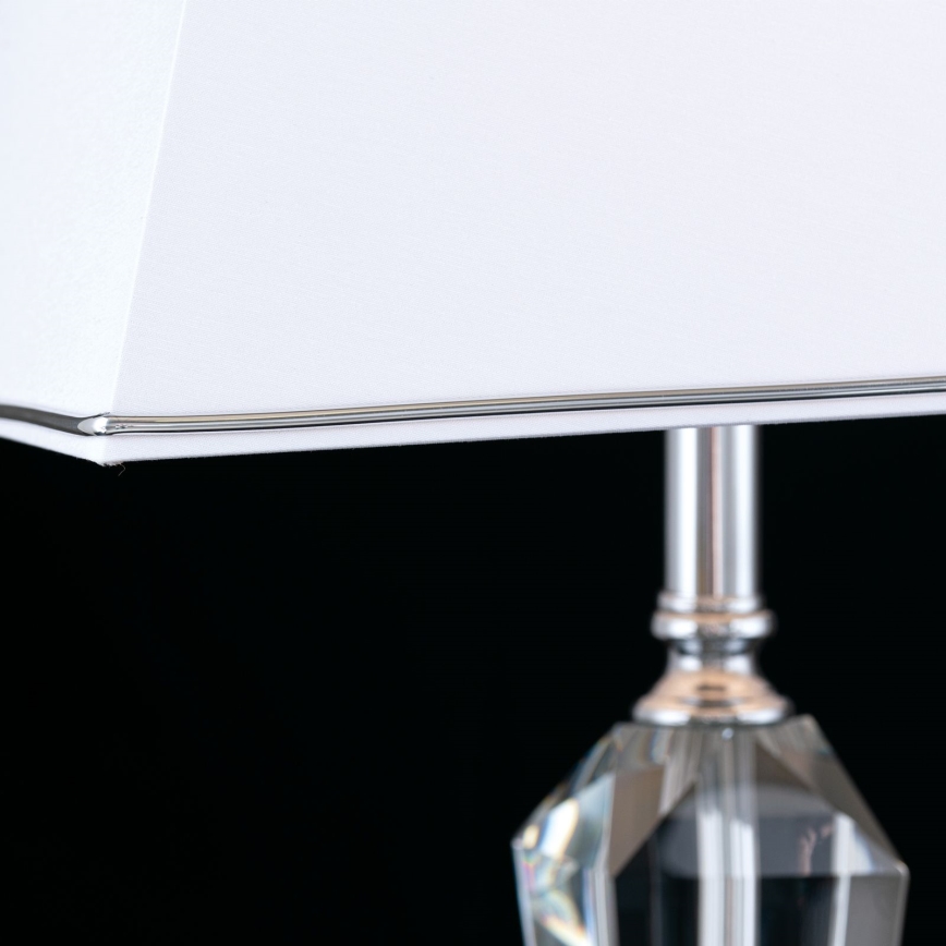 Kristalna stona lampa VERONIQUE 1xE27/60W/230V bela/prozirna