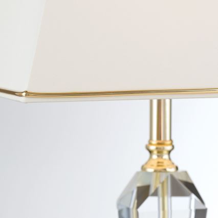 Kristalna stona lampa VERONIQUE 1xE27/60W/230V kremasta/prozirna