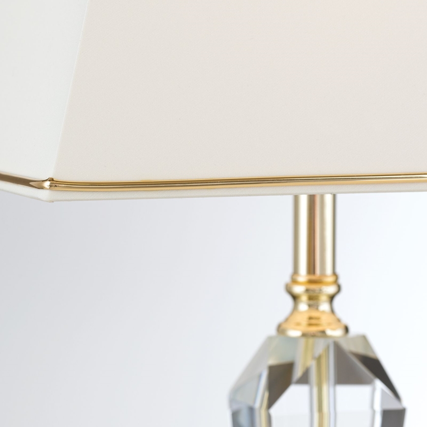 Kristalna stona lampa VERONIQUE 1xE27/60W/230V kremasta/prozirna