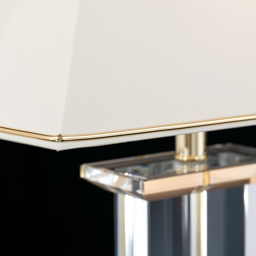 Kristalna stona lampa VERONIQUE 1xE27/60W/230V kremasta/prozirna