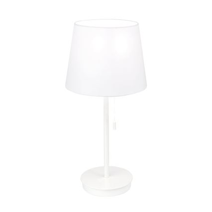 Stona lampa sa USB portom LUDWIG 1xE27/40W/230V 50 cm bela