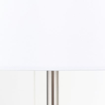 Stona lampa sa USB portom LUDWIG 1xE27/40W/230V 50 cm bela/mat krom