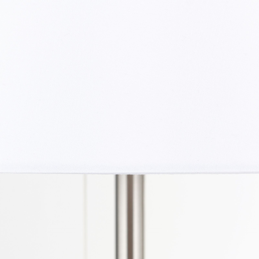 Stona lampa sa USB portom LUDWIG 1xE27/40W/230V 50 cm bela/mat krom
