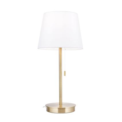 Stona lampa sa USB portom LUDWIG 1xE27/40W/230V 50 cm bela/zlatna
