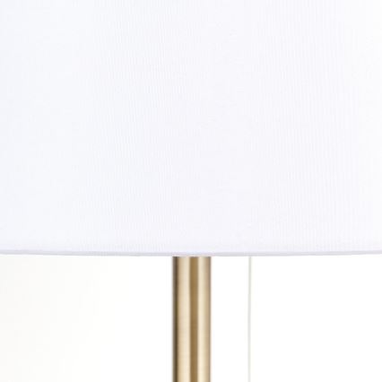 Stona lampa sa USB portom LUDWIG 1xE27/40W/230V 50 cm bela/zlatna