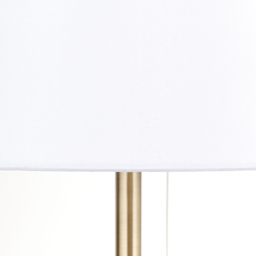 Stona lampa sa USB portom LUDWIG 1xE27/40W/230V 50 cm bela/zlatna