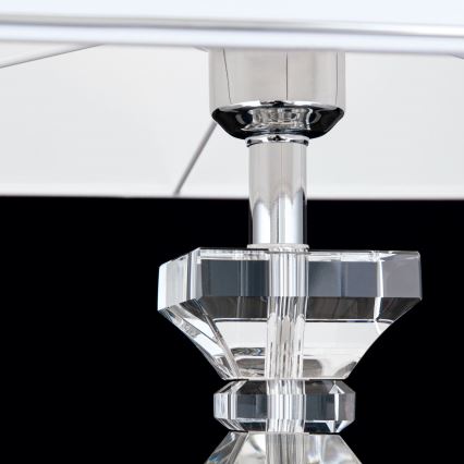 Kristalna stona lampa POKAL 1xE27/60W/230V bela/prozirna