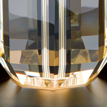 Kristalna stona lampa ALEXIS 1xE27/60W/230V kremasta/zlatna/prozirna
