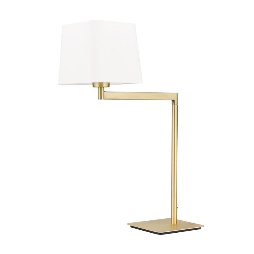 Stona lampa CARLTON 1xE27/40W/230V bela/zlatna