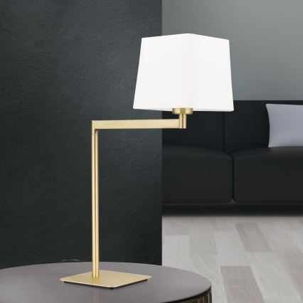 Stona lampa CARLTON 1xE27/40W/230V bela/zlatna