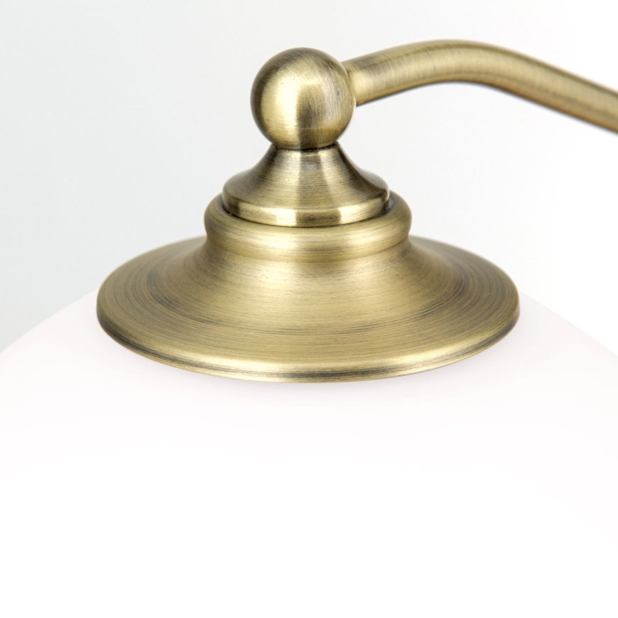 Stona lampa OLD LAMP 1xE27/40W/230V 65 cm bela/mesing