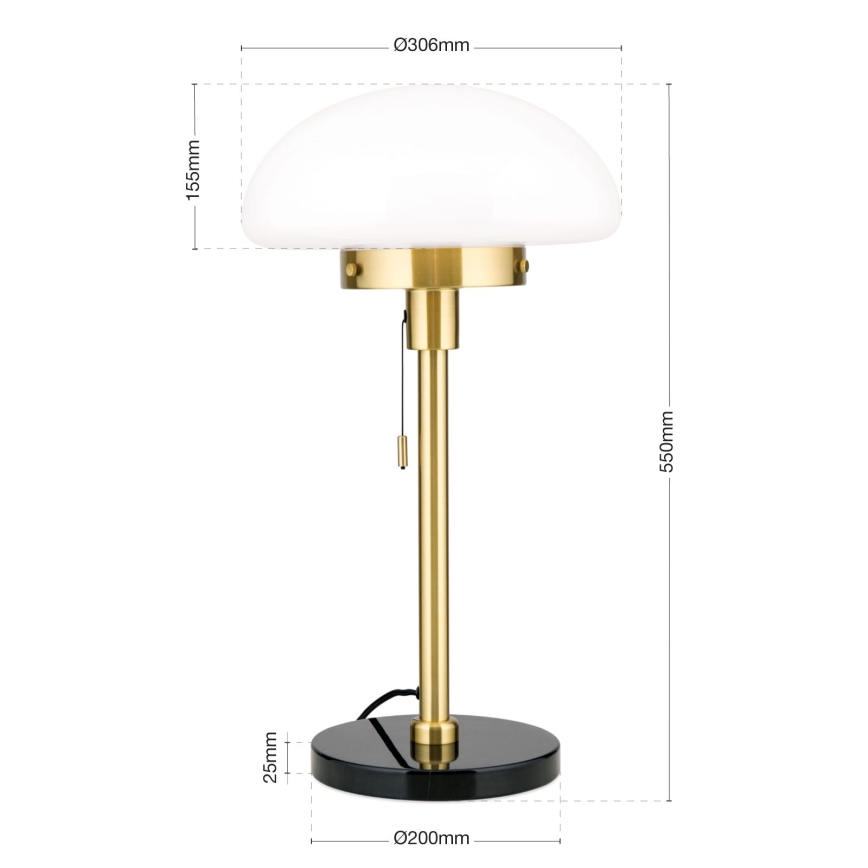 Stona lampa SPARTA 1xE27/40W/230V zlatna/crno