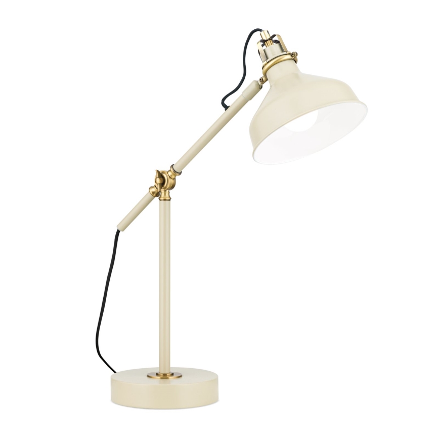 Stona lampa SCHILLER 1xE27/40W/230V kremasta/bronzana