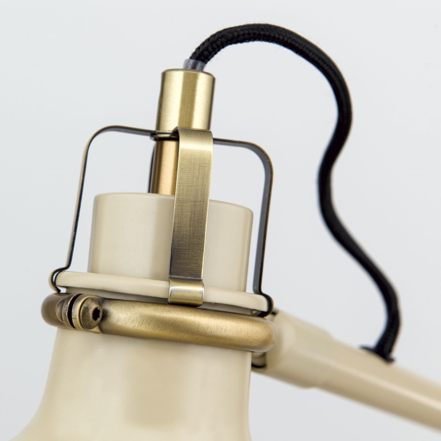 Stona lampa SCHILLER 1xE27/40W/230V kremasta/bronzana