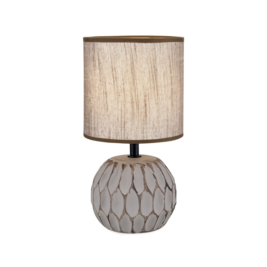 Stona lampa PINIA 1xE14/25W/230V keramika bež/sivo