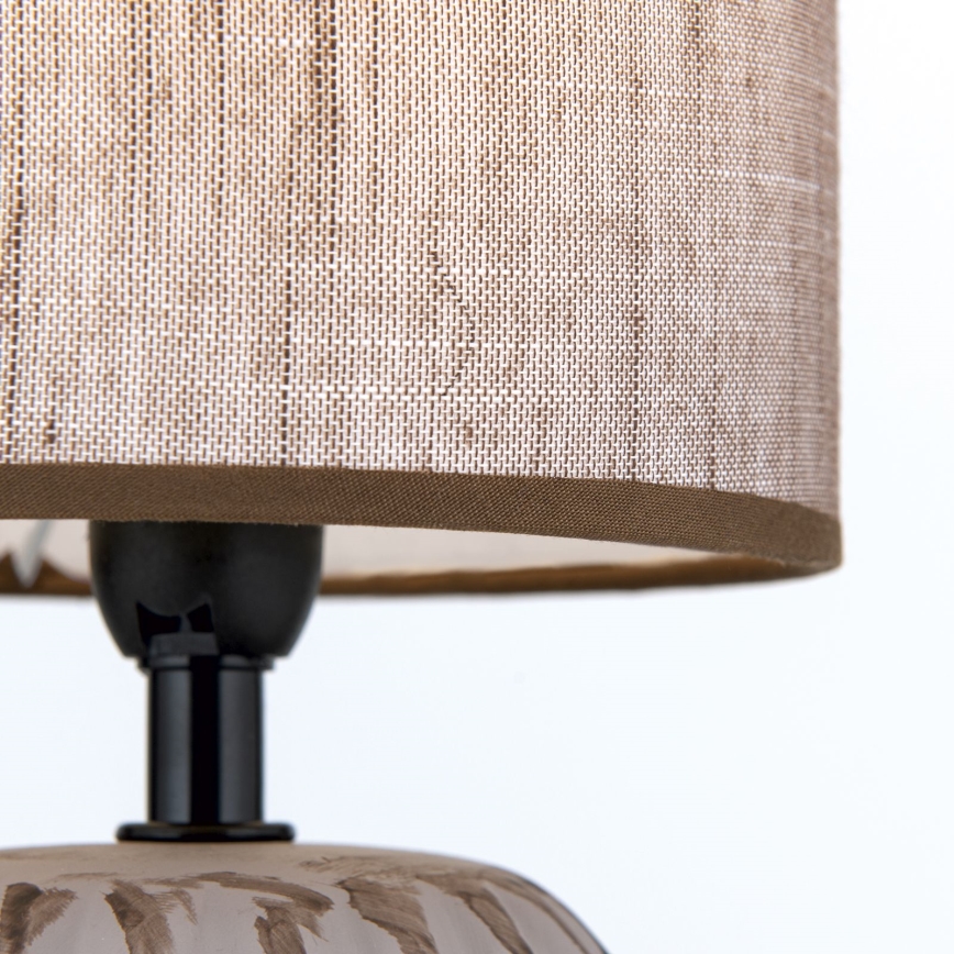 Stona lampa PINIA 1xE14/25W/230V keramika bež/sivo