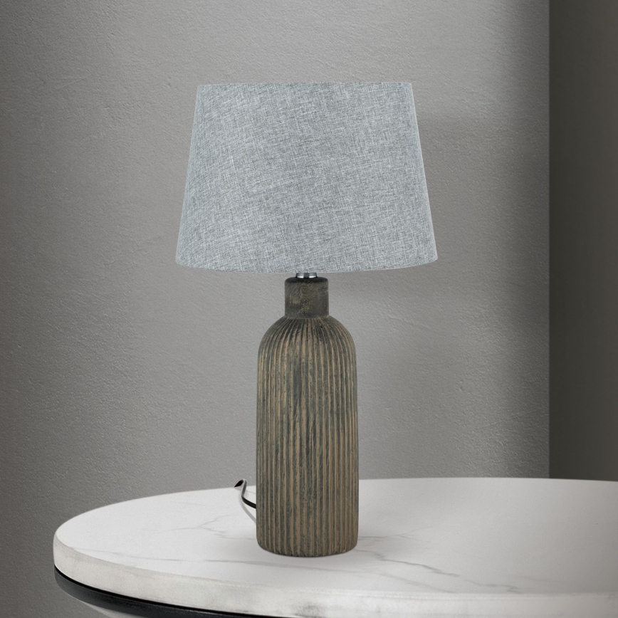 Stona lampa ORCHID 1xE27/40W/230V keramika braon/sivo