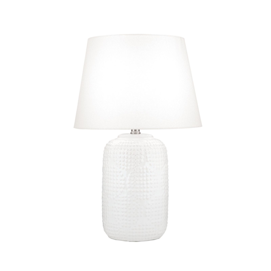 Stona lampa CORAL 1xE27/40W/230V keramika/bela