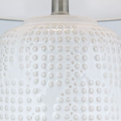 Stona lampa CORAL 1xE27/40W/230V keramika/bela