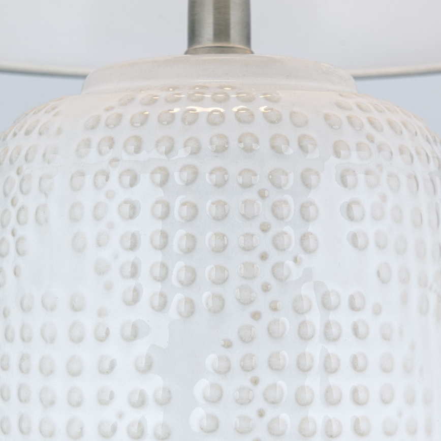 Stona lampa CORAL 1xE27/40W/230V keramika/bela