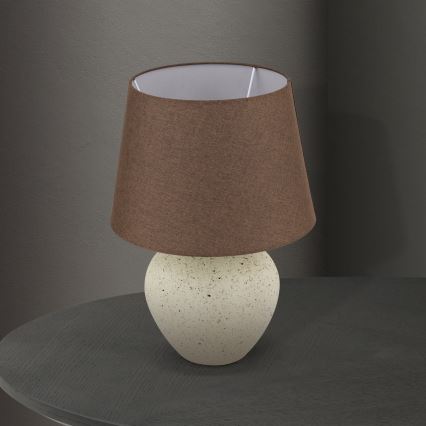 Stona lampa MASAI 1xE27/40W/230V keramika braon/bež
