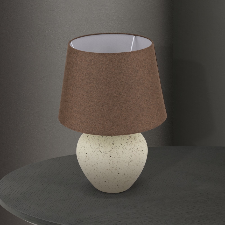 Stona lampa MASAI 1xE27/40W/230V keramika braon/bež