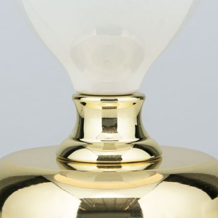 Stona lampa OVUM 1xE27/40W/230V 48 cm keramika bela/zlatna