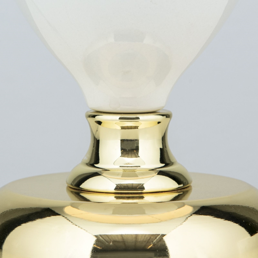 Stona lampa OVUM 1xE27/40W/230V 48 cm keramika bela/zlatna