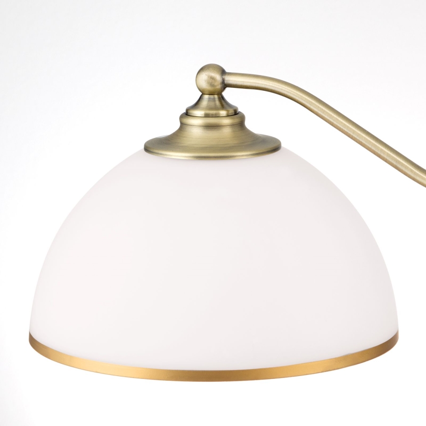 Luster na lancu OLD LAMP 3xE27/40W/230V pr. 65 cm bela/mesing