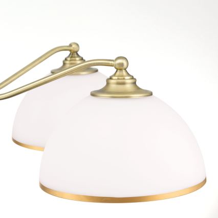 Luster na lancu OLD LAMP 5xE27/40W/230V pr. 75 cm bela/mesing