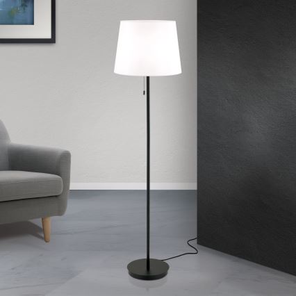 Podna lampa LUDWIG 1xE27/40W/230V bela/crno