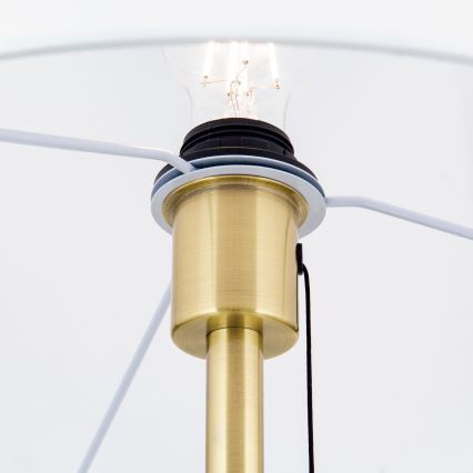 Podna lampa LUDWIG 1xE27/40W/230V bela/zlatna