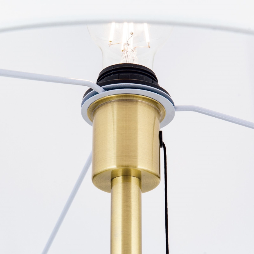 Podna lampa LUDWIG 1xE27/40W/230V bela/zlatna