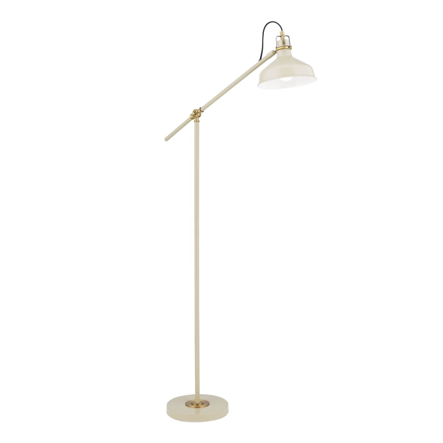 Podna lampa SCHILLER 1xE27/40W/230V kremasta/bronzana