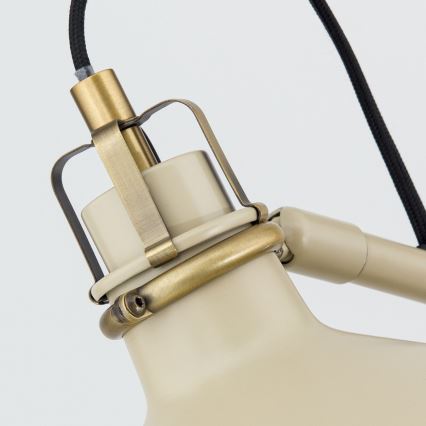 Podna lampa SCHILLER 1xE27/40W/230V kremasta/bronzana