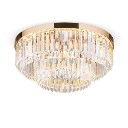 LED prigušiva kristalna plafonska lampa PRISM LED/80W/230V prečnik 55 cm 24K zlatna pozlata