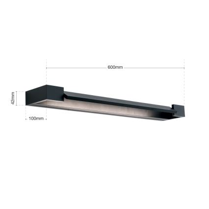 LED Rasveta za ogledalo u kupatilu MARILYN LED/18W/230V 60 cm IP44 crno