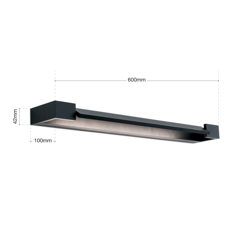 LED Rasveta za ogledalo u kupatilu MARILYN LED/18W/230V 60 cm IP44 crno