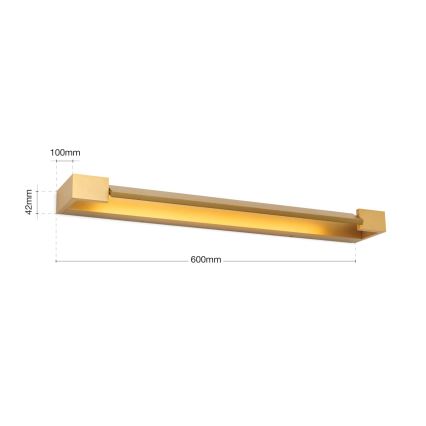 LED Rasveta za ogledalo u kupatilu MARILYN LED/18W/230V 60 cm IP44 zlatna
